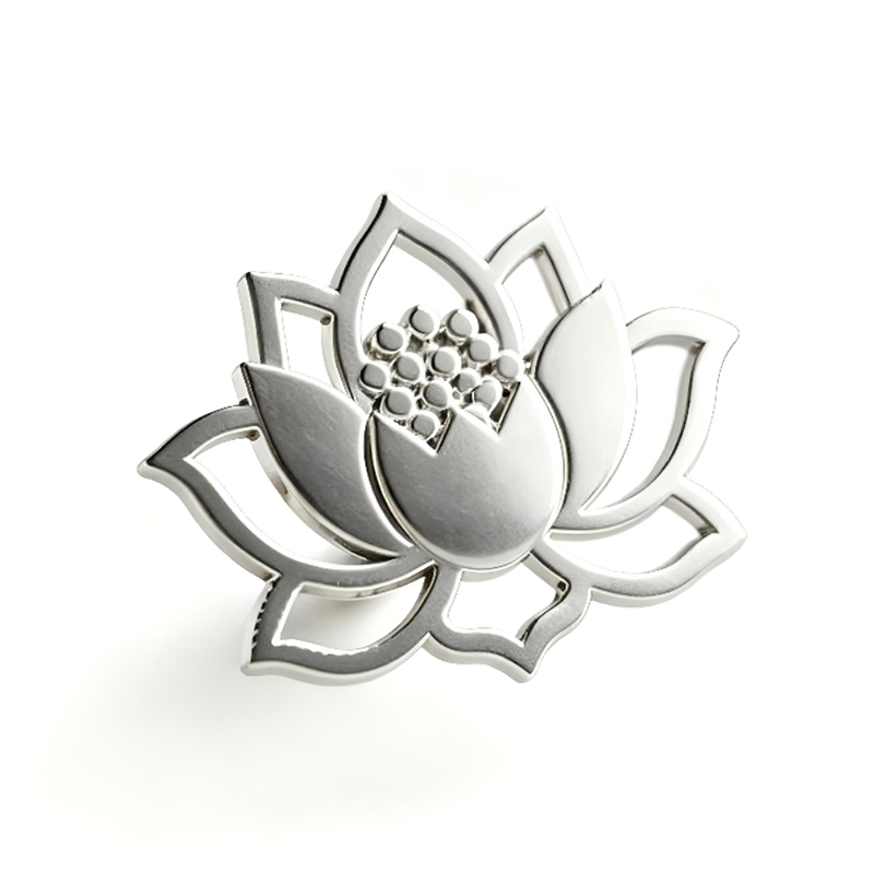 Die cut iron metal lapel pin metal badge