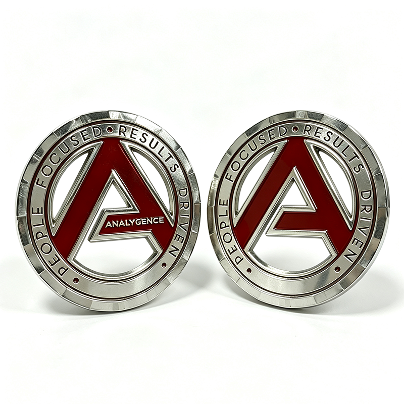 custom hollow zinc alloy die cast coin 3D stepped knurled edge