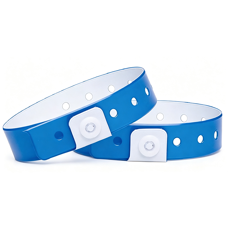 Custom Vinyl PVC Wristbands with Tamper Proof Plastic Snap Closure