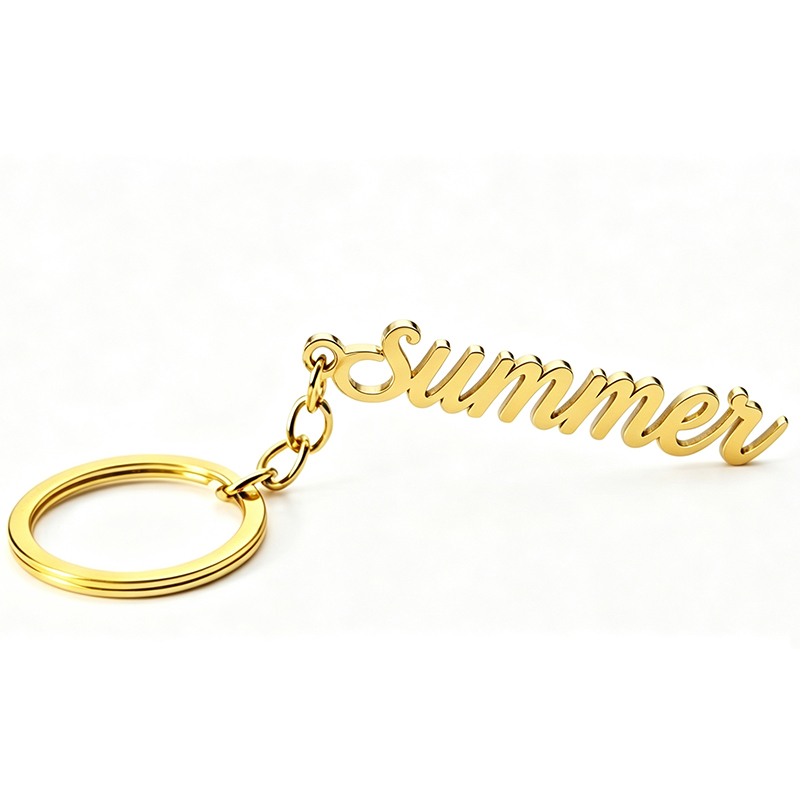Custom Zinc Alloy Hollow-out Letter Keychain