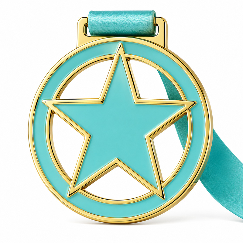 Custom Hollow Out Zinc Alloy Soft Enamel Medal。