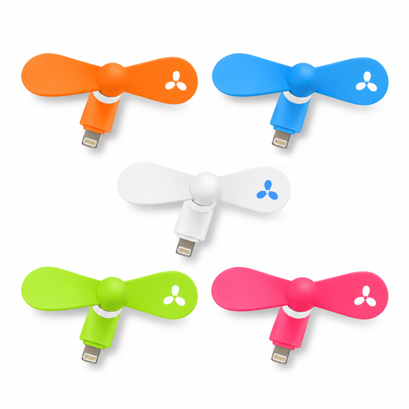 Portable Mini Phone Fan with Lightning Connector for Compatible iPhones