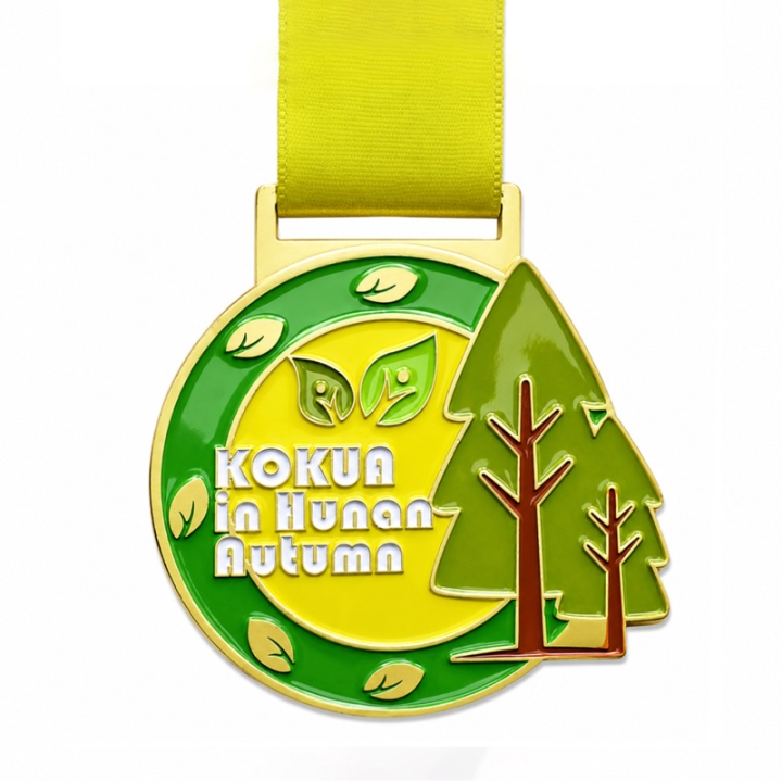 Custom Zinc Alloy Soft Enamel Award Medal with Ribbon